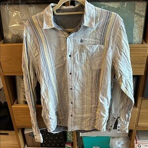 Volcom Men's Multicolor Striped Button-Down Shirt